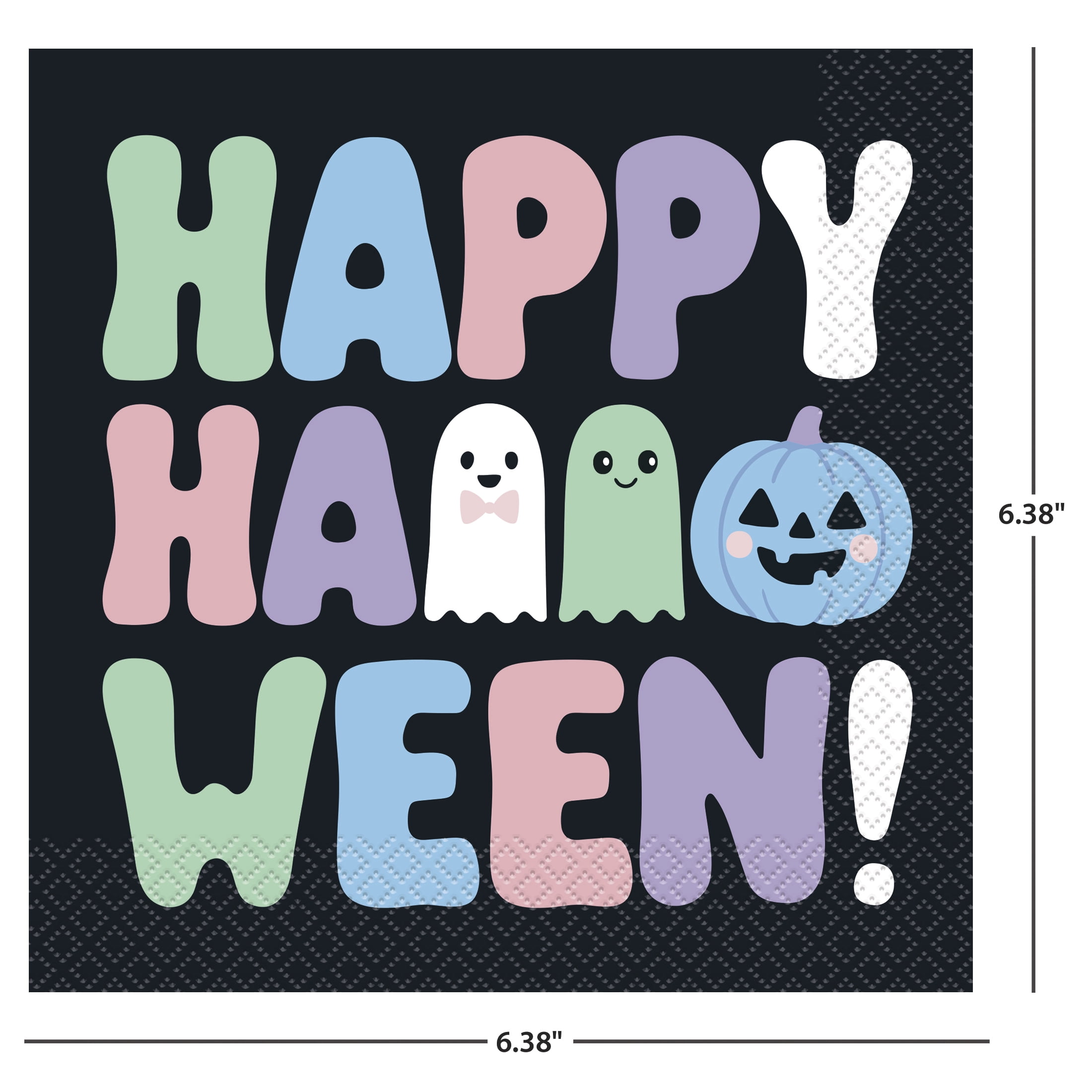 45 Count 6.5IN Pastel Ghosts Halloween Lunch Napkins by Way to Celebrate
