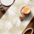 thumbnail image 3 of Table Runners 120 Inches Long Dress Scarves, Cream Palm Leaves Coastal Farmhouse Coffee/Dining/Kitchen Table Decor Table Runner for Living Room, Summer Tropical Botanical Boho 13x120 Inch, 3 of 9