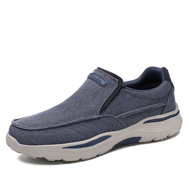 Mocasines de lona transpirables y cómodos para hombre