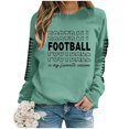 thumbnail image 4 of WEAIXIMIUNG Chandails d'Automne pour Femmes Grande Taille Femmes Décontracté Manches Longues Léger Col Rond Chandails Graphique de Football Imprimé Chandail Chandails Blouse Haut, 4 of 4