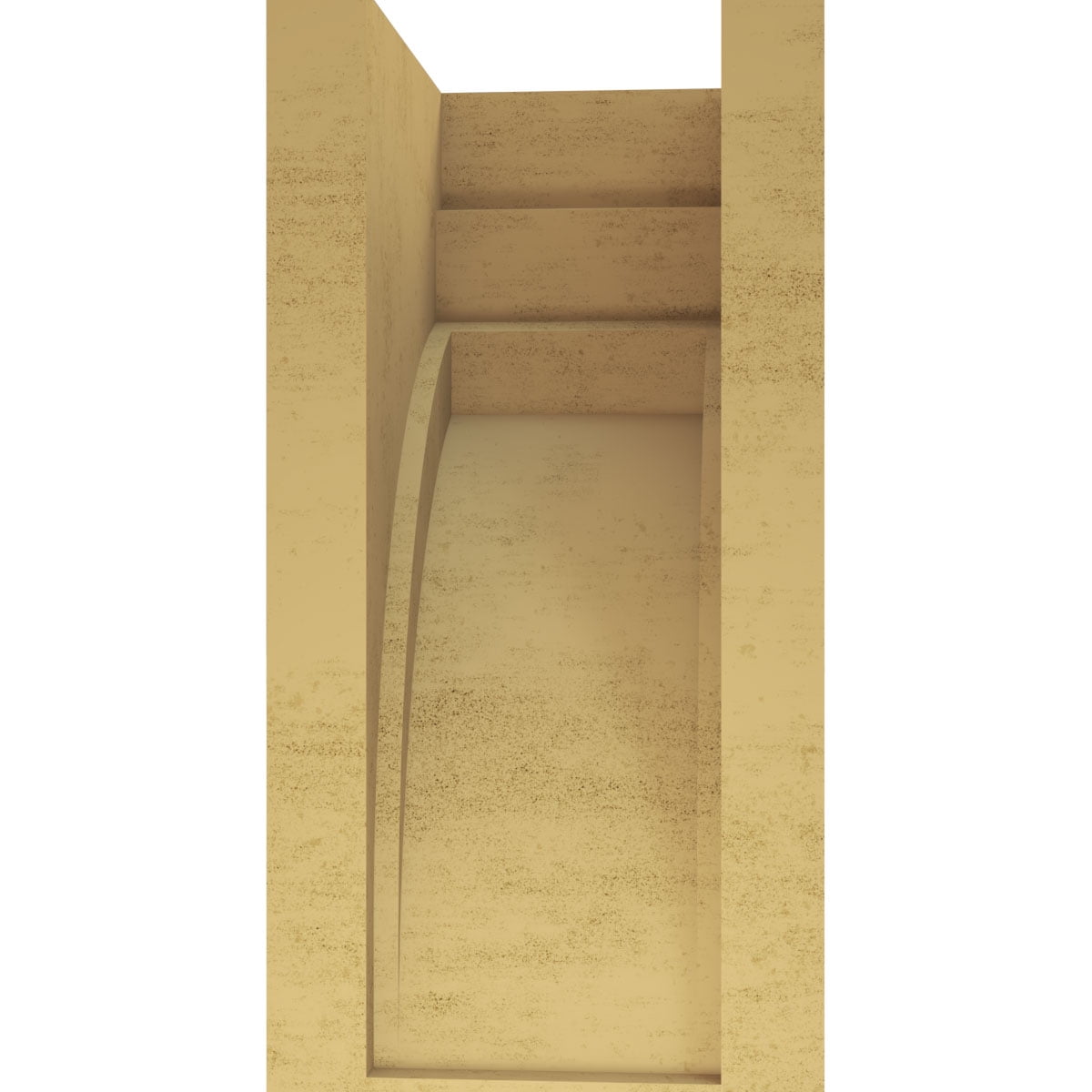 11"W x 11"D x 22"H Wide Rockford Rough Cedar Woodgrain TimberThane Corbel, Primed Tan