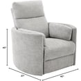 thumbnail image 5 of Bowery Hill Polyester Power Swivel Glider Recliner in Mineral White, 5 of 13