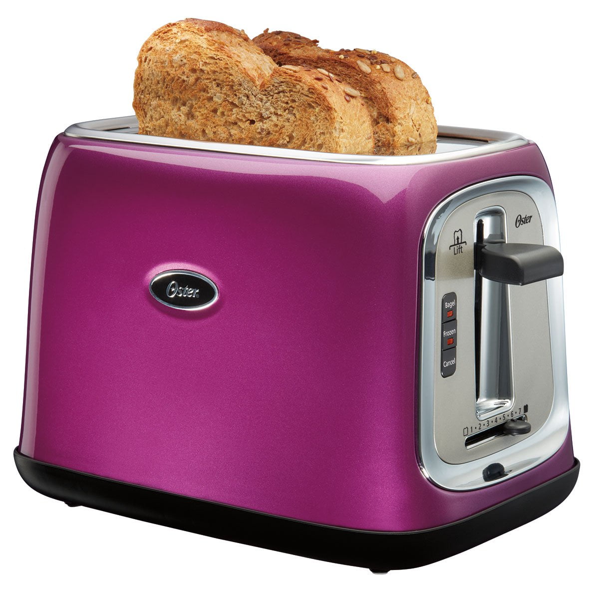 Oster 2Slice Toaster with Extra Wide Slots, Metallic Purple Walmart