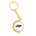 thumbnail image 1 of Blanco y negro animal Tortuga Anillo de oro de metal llavero llavero, 1 of 3
