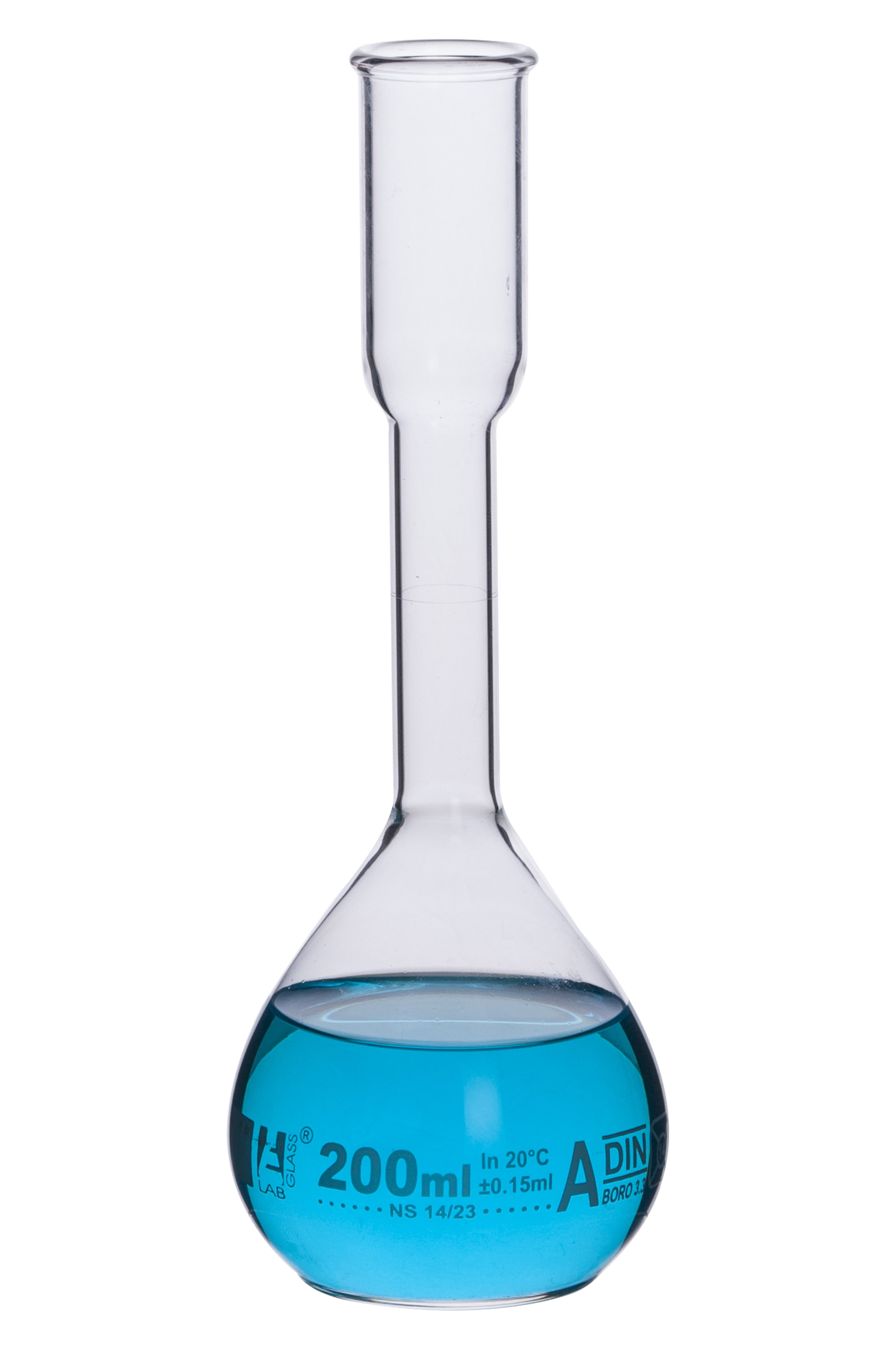 Kjeldahl Flask, 200ml Capacity, Long Neck, Round Bottom, Borosilicate