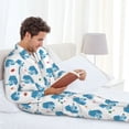 thumbnail image 6 of Vsdgher Cartoon Poodle Dog Mens Pajama Set, Soft Warm Long Sleeve Sleepwear, Cozy Button-Down Pjs for Men-, 6 of 7