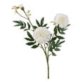 thumbnail image 5 of bestolf Artificial Marigold 3 Head UV Resistant Fake Silk Flower with Leaves Indoor Outdoor Garden Table Centerpiece Faux Bloom Decoration, 5 of 8