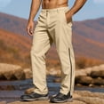 thumbnail image 4 of Men'S Hiking Cargo Pants Water Resistant Quick Dry Lightweight Fishing Camping Travel Outdoor Pants With Side Zipper, 4 of 6
