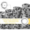 thumbnail image 6 of Grey Botanical Blackout Curtains for Bedroom/Living Room, Thermal Insulated Kitchen Curtains, Pastoral Spring Floral Summer Art Grommet Darkening Window Treatment Drapes 42"x84"x2, 6 of 8