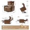thumbnail image 2 of Power Lift Leather Recliner Chair with Lumbar Support and Adjustable Headrest for Elderly Camel, 2 of 9