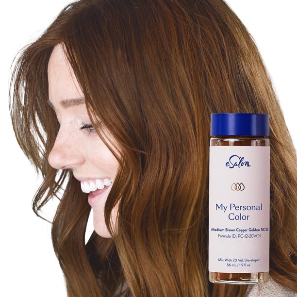 Kit de coloración de cabello eSalon Permanent Medium Brown Cobre Golden