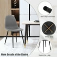 thumbnail image 6 of Gymax Dining Chairs Set of 4 Upholstered Fabric Chairs W/Metal Legs for Living Room Grey, 6 of 9
