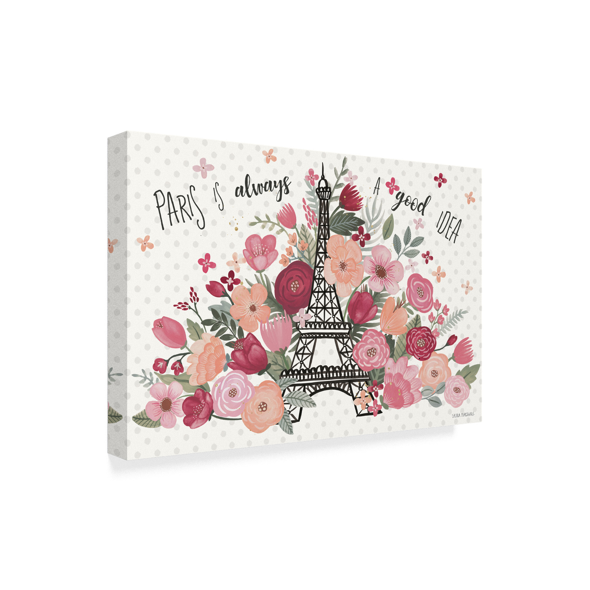 Trademark Fine Art 'Paris is Blooming I' Canvas Art by Laura Marshall