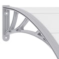 thumbnail image 3 of vidaXL Door Canopy Grey and Transparent 120x75 cm PC, 3 of 4
