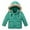 Z1 Green, variant on Kids Long Sleeve Coat, Hooded Jacket with Detachable Collar and Pockets, Thick Warm Outwear for Toddler Girls,Size:5-6 Years
