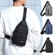 thumbnail image 1 of Mochila Cruzada con Orificio para Auriculares | Bolso de Pecho Multiusos con Correa Ajustable | Mochila Bandolera de Tela Oxford de Gran Capacidad para Senderismo, Viajes y Trabajo | 30 X 17 X 5,4 Cm, 1 of 7