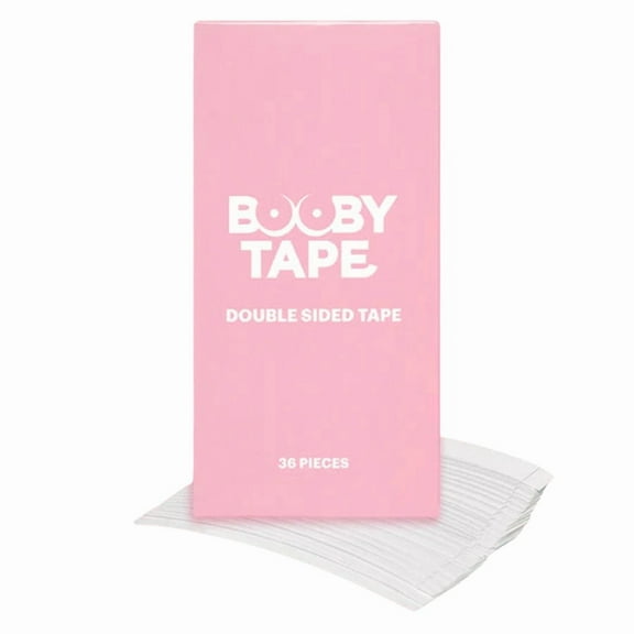 Booby Tape Double-Sided Transparent Tape for Body & Clothing, All Day Hold, 36 Strips (Pack of 1)