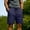 Dark Blue, variant on Cargo Shorts Golf Shorts for Men's Solid Color Casual Sporty Elastic Waist Zippered Pocket Fitness Training Shorts Black S