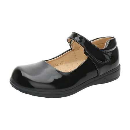 eczipvz Girl Shoes Size 1 Oxford Wedding Dress Shoes Classic School Uniform Flats Formal Casual Loafer for Toddler Little Kid Black 4 Big Kid