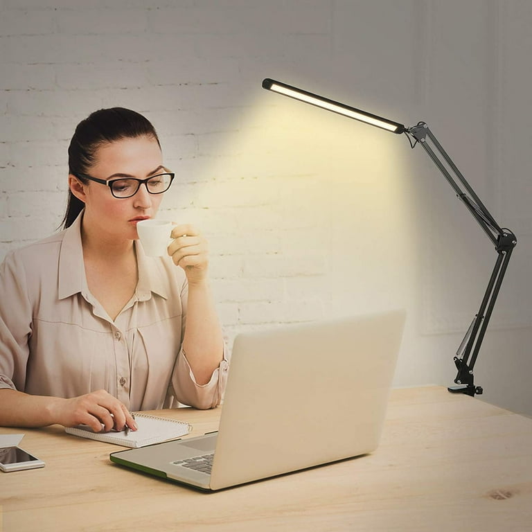 Rirool LED Desk Lamp Eye Caring Table Light with Clamp 12W