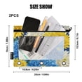 thumbnail image 3 of 2 Pack Flip Folders with Clear PVC Window Binder Pouches 3-Ring Binder Organizer for Office & Home Yellow and White Chrysanthemum, 3 of 6