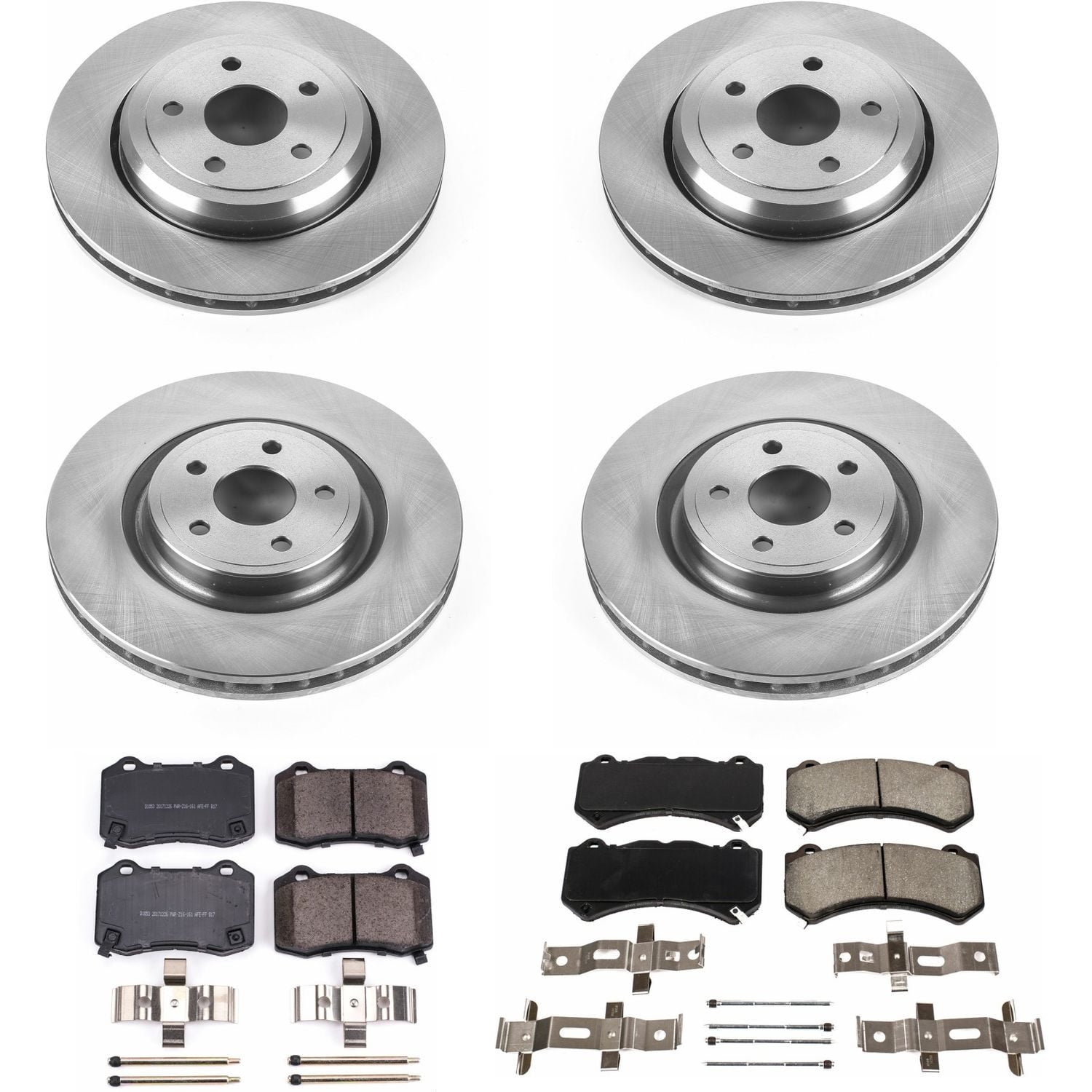 Power Stop Front and Rear Stock Replacement Brake Pad and Rotor Kit KOE5958