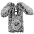 thumbnail image 3 of FUEENIRVA Dark Grey Plush Phone Cover Soft Protective Case Decorative Phone Shell, 3 of 8