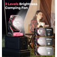 thumbnail image 4 of Ventilador de camping DOWILLDO de 2000 mAh con linterna LED de 10000 mAh, color rosa, 4 of 9
