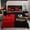 Red, variant on 3PCS Super Soft Breathable Crown King And Queen Letter Duvet Cover Set (1 Duvet Cover+2 Pillowcases Without Pillow Core)