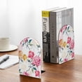 thumbnail image 5 of Lsque Colorful Flowers Printed Wood Bookends,Non-Skid Bookend for Shelves,Heavy Duty Support Bookends,Non-Slip Foam Pads for Office, Home, and Library,1 Pair, 5 of 8