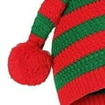 thumbnail image 7 of Mosey Winter Santa Hat Knitted Striped Print Color Matching Plush Ball High Elasticity Anti-slip Unisex Ear Protection Cold Resistant Christmas Cap Beanie, 7 of 7