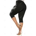thumbnail image 4 of Leggings Capri de Talla Grande de Estampado de Mariposa Rosegal Leggings de talla grande, 4 of 5
