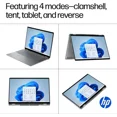 thumbnail image 3 of HP OmniBook X Flip 2-in-1 16" 2K TouchScreen Laptop | AMD Ryzen 5 220 |AMD Radeon 740M| Copilot |Backlit| 8GB RAM DDR5 | 512GB SSD |Meteor Silver |Windows 11 Home |Bundle with Wireless Mouse, 3 of 5