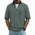 thumbnail image 1 of Tauxra T-Shirts de Base à Manches Courtes Unis pour Hommes Col Ras du Cou Hauts Décontractés Tricots de Dessous Lot de 2, 1 of 6