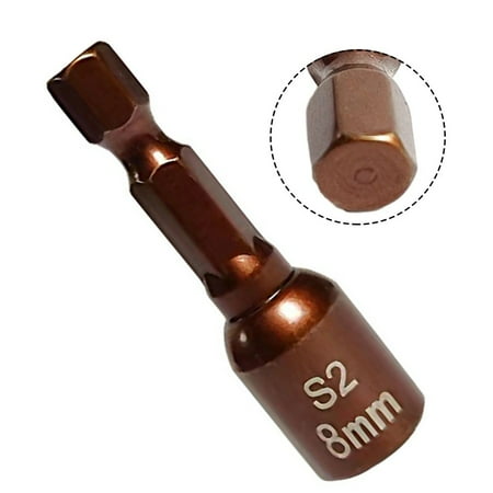 

8Mm Magnetic Nut Screwdriver Socket Bit Hex Shank Driver Adapter Socket Wrench