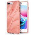thumbnail image 1 of Ringke Flow Case Compatible with iPhone 8 Plus, Minimalist Wavy Textured Shock Absorption TPU Lightweight Design Cover - Rose Gold, 1 of 1