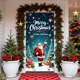 thumbnail image 4 of Christmas Door Curtain Santa Claus Polyester Fabric Decorative Cover for Holiday Party Wall and Door Hanging Festival Home Decor, 4 of 6