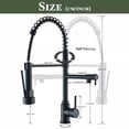 thumbnail image 6 of Kitchen Utensil Spring Neck Single Handle Kitchen Faucet Sink Pull Down Sprayer 360° Swivel Mixer Tap, 6 of 11