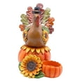 thumbnail image 3 of Estatua de pavo con candelabro de calabaza, escultura versátil de resina para el Día de Acción de Gracias. Estilo B, 3 of 9