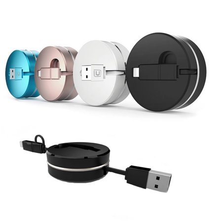 Pocket Wizard Strobe Cable - Puck N Roll Retractable Pocket Size Charging Cable For All Smart Devices