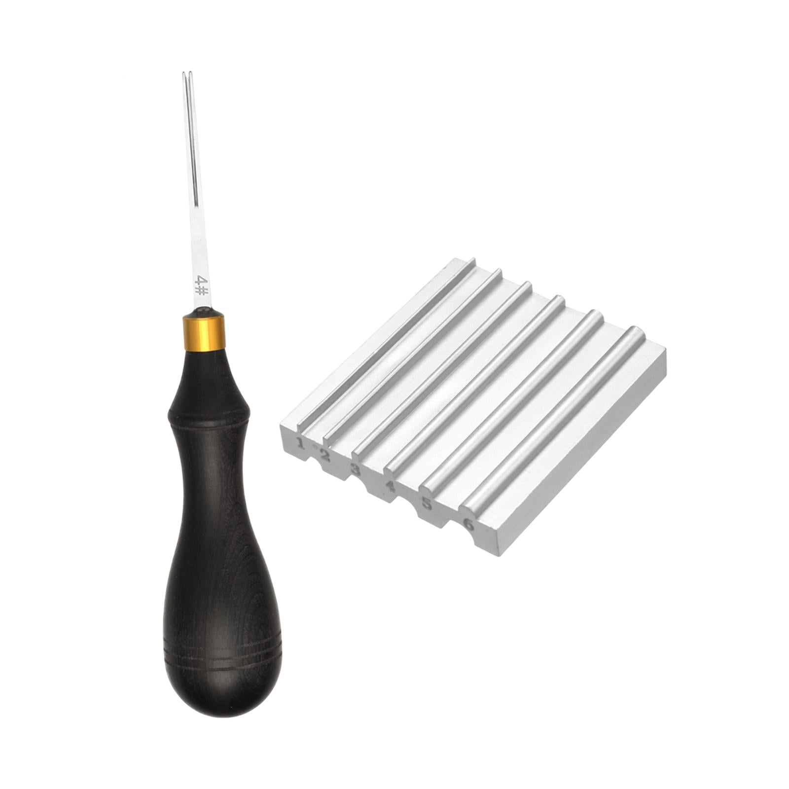 FVDPWYE Leather Edge Skiving Beveler Tool Set Leather Craft Supplies Leather Edging Tool Silver Groove