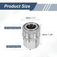 thumbnail image 2 of Uxcell Pressure Washer Adapter, 3/8" Female Quick Plug to M22 Female Quick Connect Fittings Stainless Steel Swivel Adapter for Pressure Power Washers Hose, 2 of 6