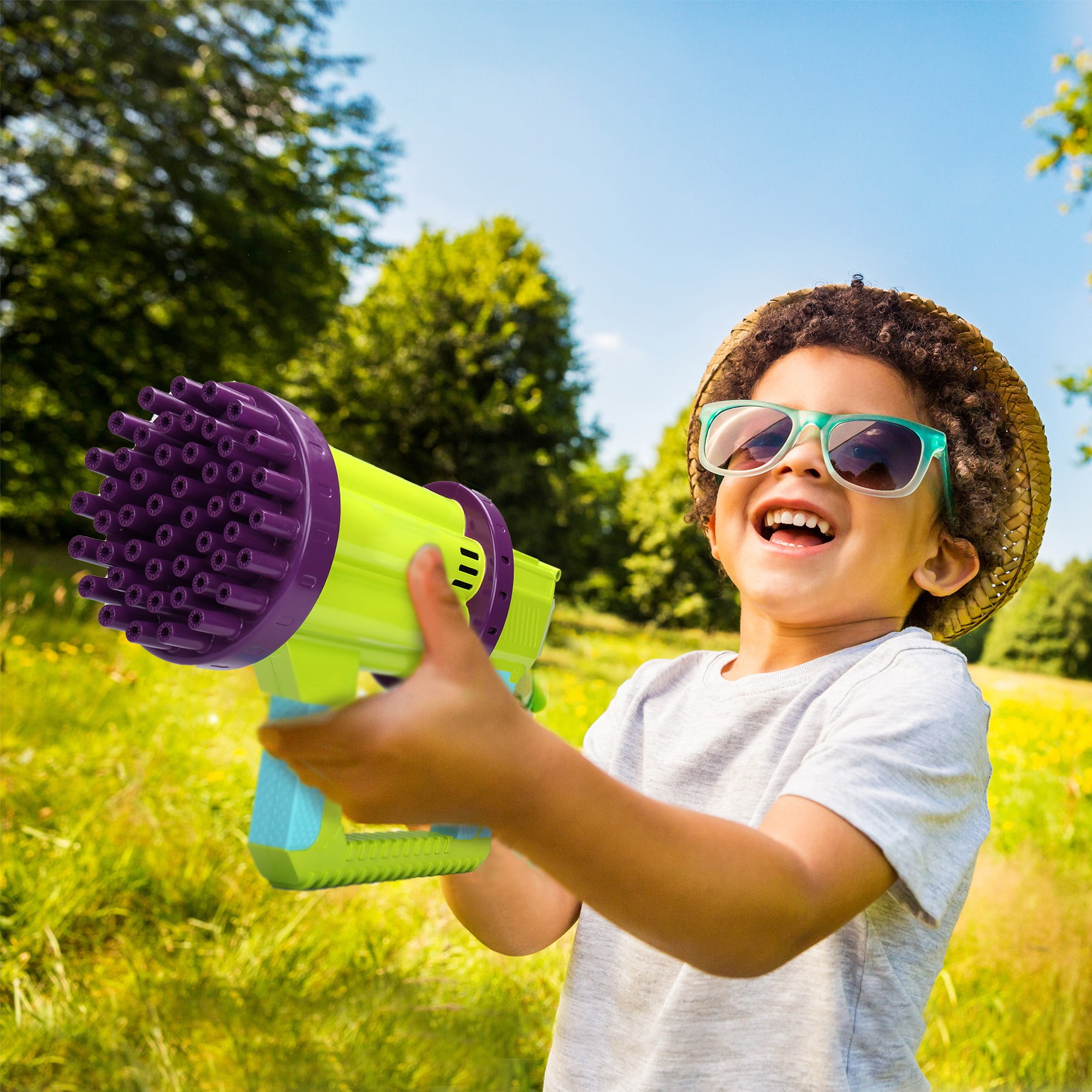 Supersized Bubble Blaster W/ 15" Powerful Motor 50 Hole Blaster