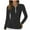 Black, variant on Workout Tops for Women Quarter Zip Lapel Neck Long Sleeve Breathable Athletic Tops for Golf Baseball