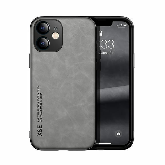 Mantto iPhone 11 Luxury Leather case, Luxurious Leather Protective Ultra Thin Anti-Slip Simple Shell Cover for iPhone 11 6.1 inch,Lightgray