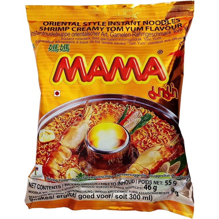 Mama Oriental Style Instant Noodles Shrimp Creamy Tom Yum Flavor (10 Pack)