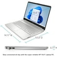 thumbnail image 3 of HP 15 Laptop, 11th Gen Intel Core i5-1135G7, 16GB DDR4 RAM, 512GB PCIe SSD, 15.6"HD(1366 x 768), Touch-Screen, Intel Iris Xe,Wifi 5, Windows 11 Home, Silver, 3 of 5