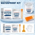 thumbnail image 2 of Waterproof Sealant Clear Transparent 3.4Oz Leak Proof Set With Brush Scraper Disposable Glove For Bathroom Tile Roof Gap Sealing, 2 of 8