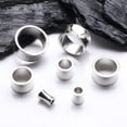 thumbnail image 4 of A Pair of Solid Steel Double Flared Ear Gauge Tunnel Plug, 4 of 4
