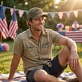thumbnail image 5 of Qwertyu 250th Anniversary US Distressed Patriotic Hat, Embroidered Adjustable Baseball Cap, Gift for Men Women A, 5 of 5